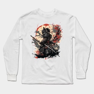 Samurai Warrior with Katana Long Sleeve T-Shirt